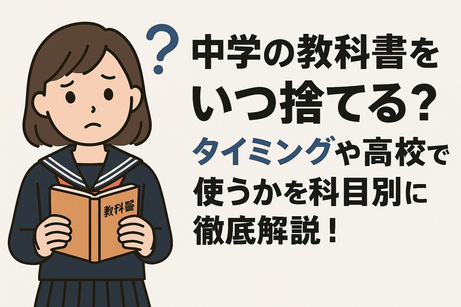 中学の教科書をいつ捨てる