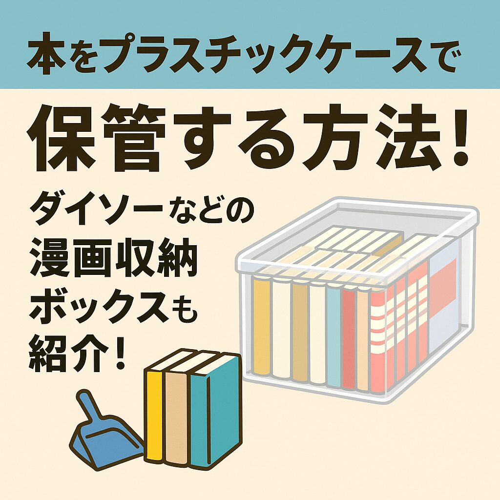 本をプラスチックケースで保管する方法