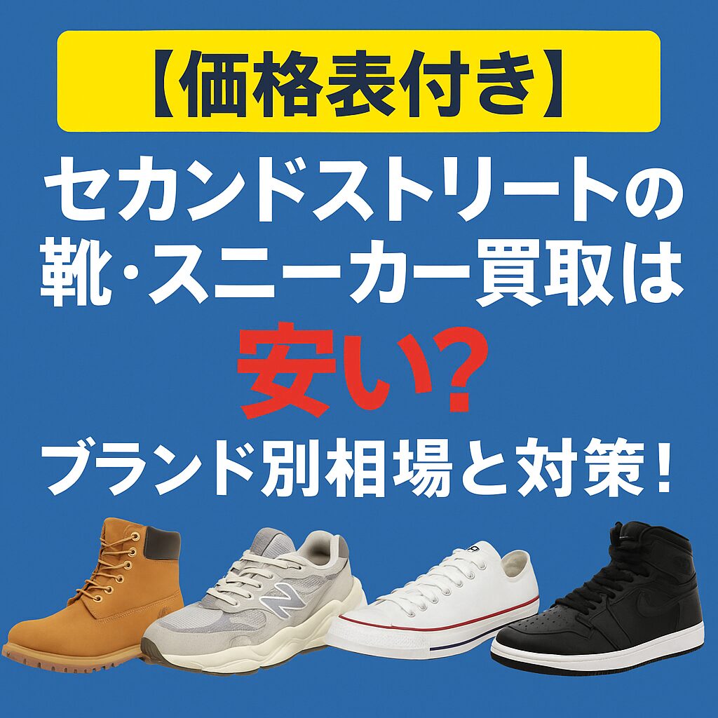 価格表付き】セカンドストリートの靴・スニーカー買取は安い？ブランド別相場と対策 - ステルナ