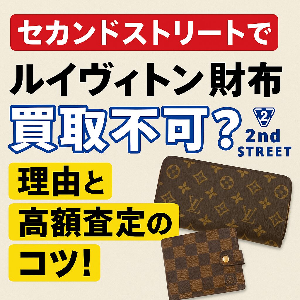 セカンドストリートでルイヴィトンの財布が買取不可？理由や対処法を  