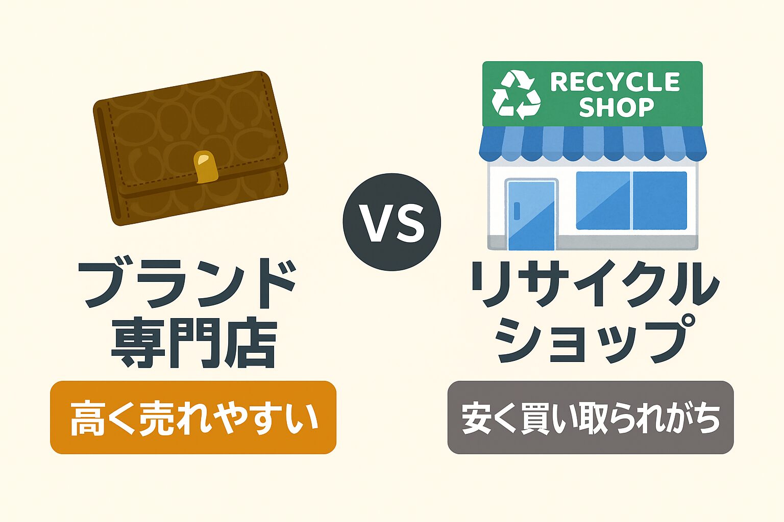 ブランド買取専門店vsリサイクルショップ